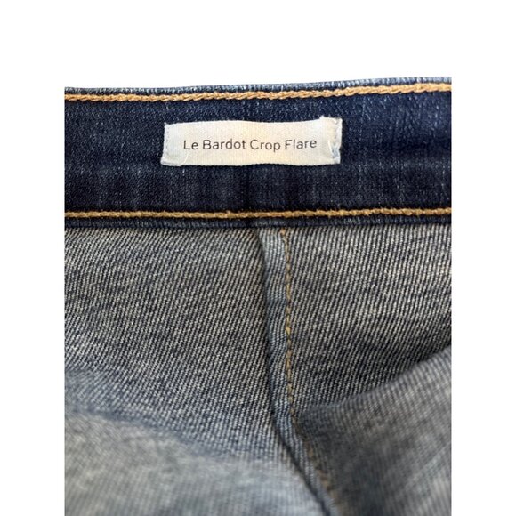 Frame Denim Le Bardot Crop Flare Size 29‎ Jeans Patch Pocket Raw Hem $240 Menara - Picture 11 of 11